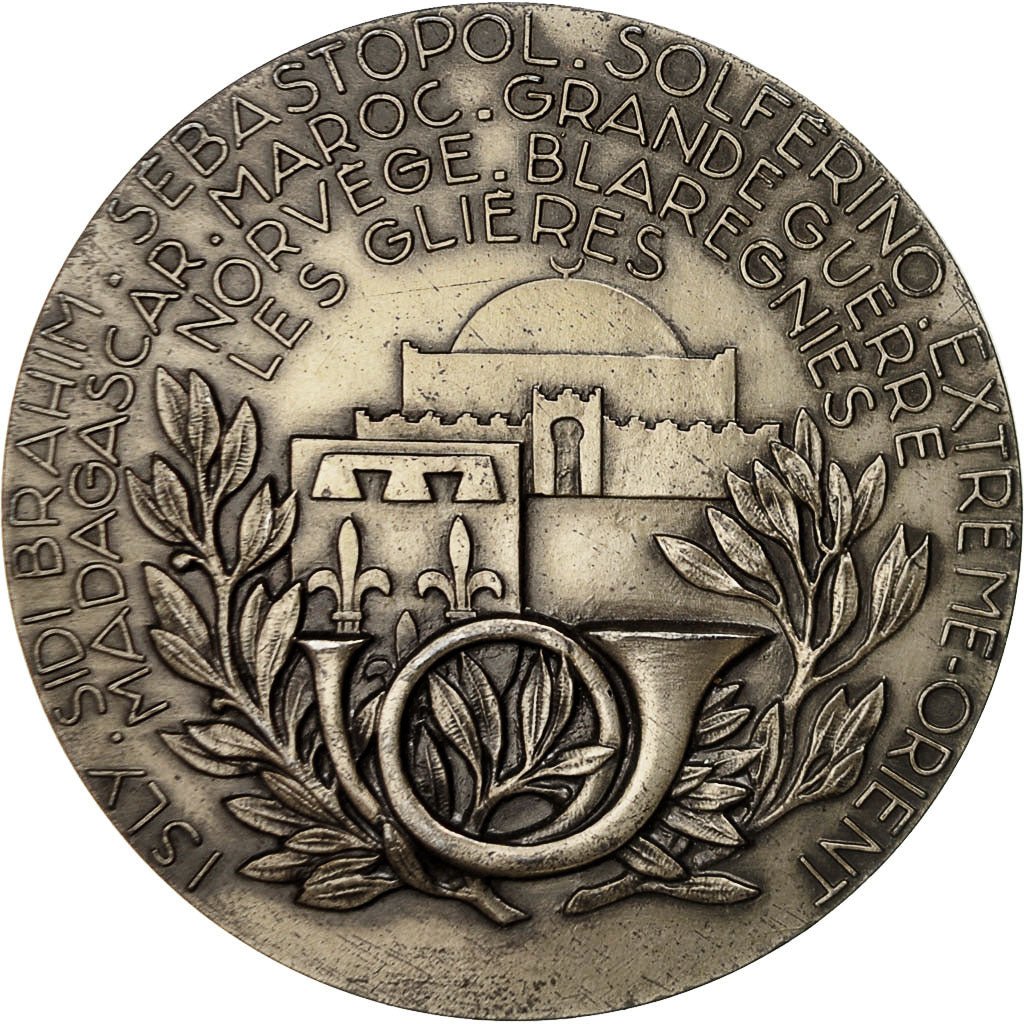 Algeria, Médaille, Chasseurs à Pied, Sidi-Brahim, 1955, Delamarre, TTB+