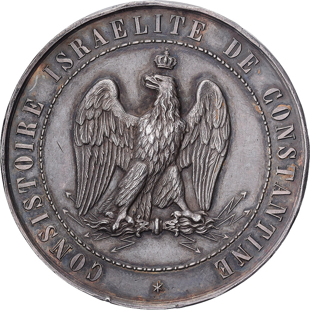Argélia, medalha, Israel Stora, Consistoire Israélite de Constantine, 1864