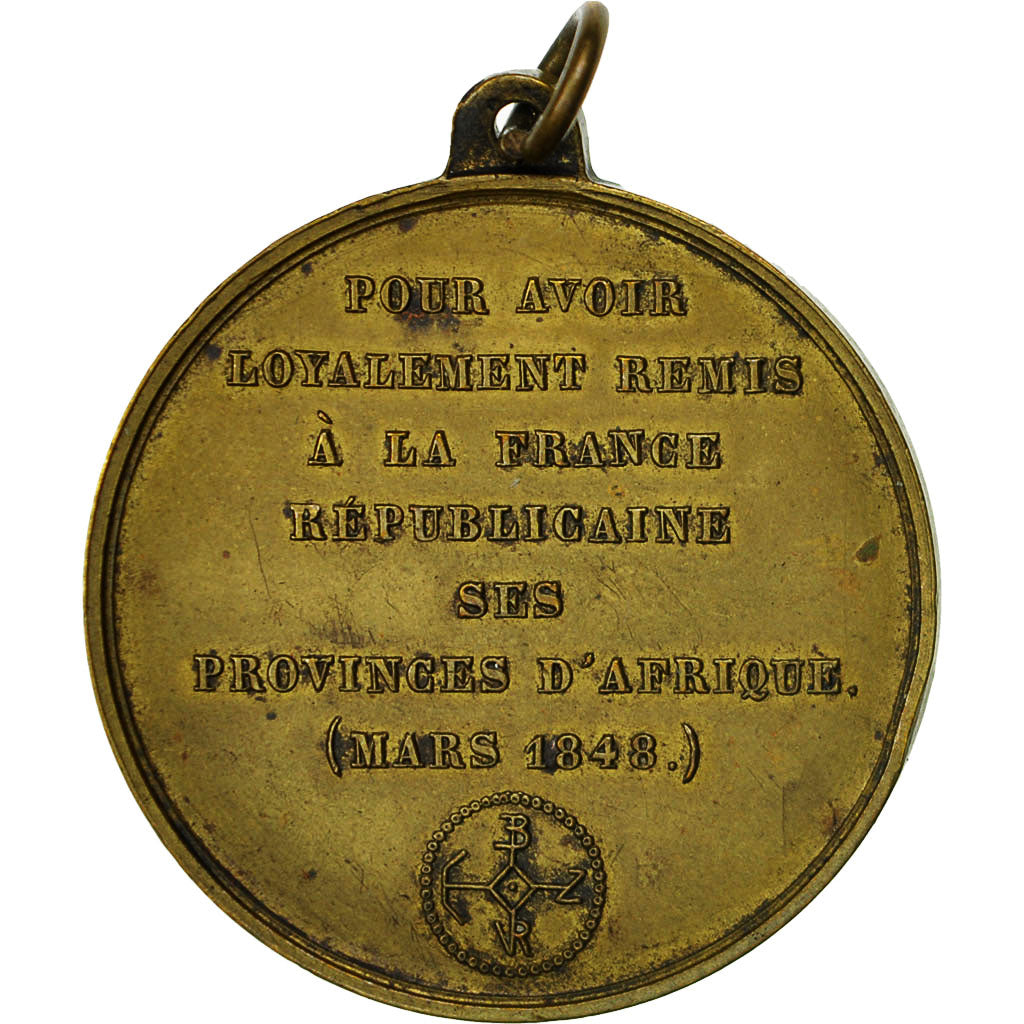 Francja, medal, 1848, Mosiądz, Combrouse, AU(50-53)