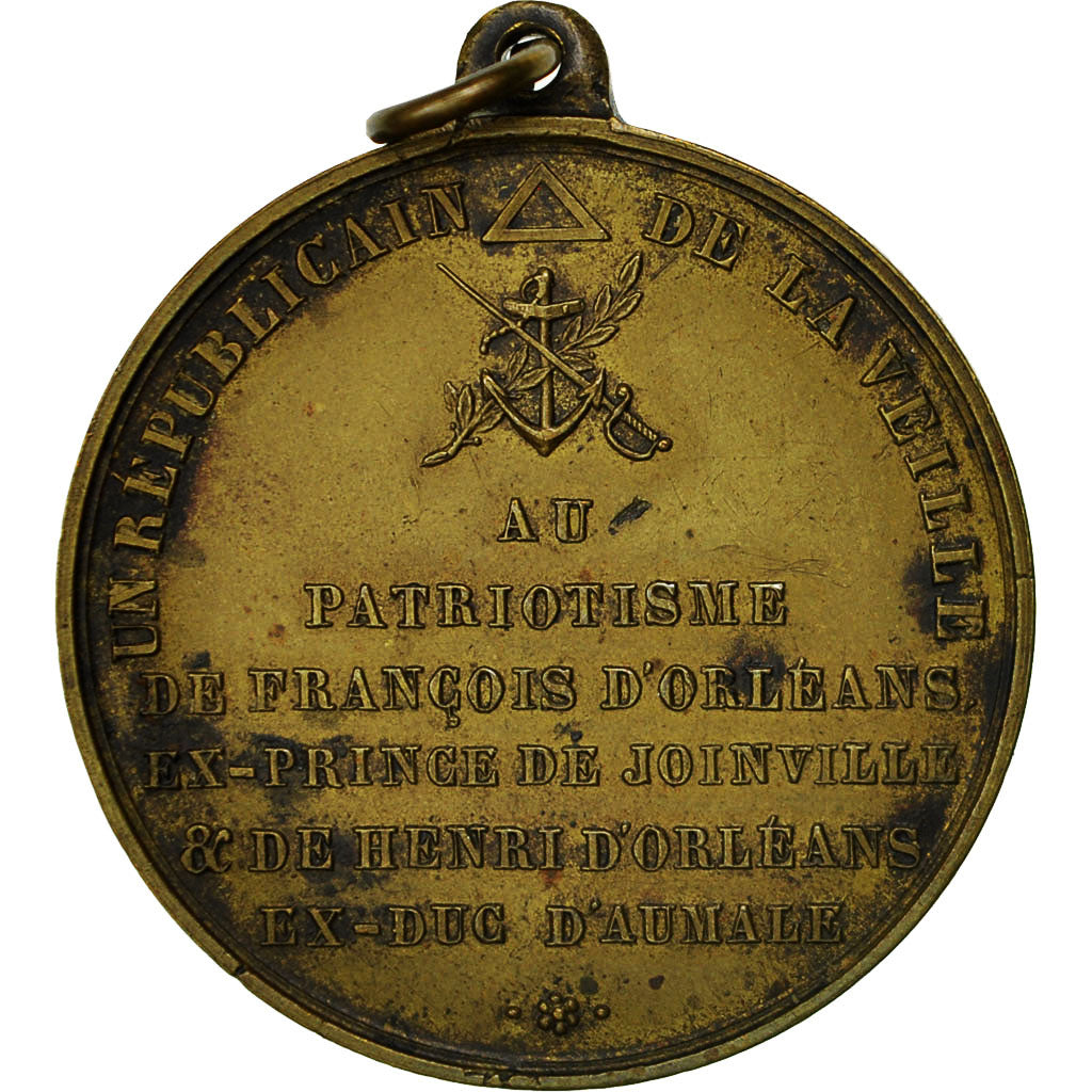 Francja, medal, 1848, Mosiądz, Combrouse, AU(50-53)