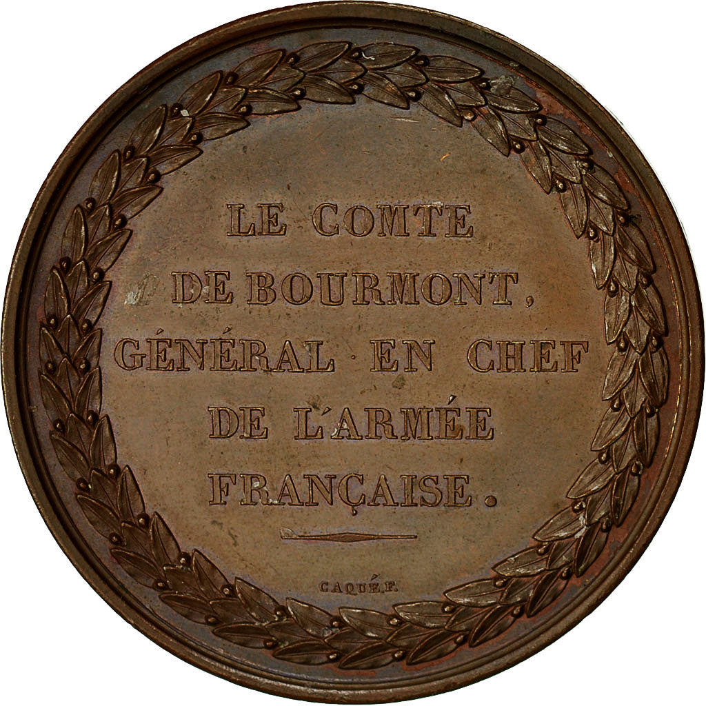 Francia, medaglia, Conquète d'Alger par le Comte de Bourmont, 1830, Bronzo