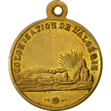 França, medalha, Colonisation de l'Algérie, 1848, Latão, AU(55-58)