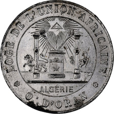 Algieria, Token, Loge de l'Union Africaine, Orient d'Oran, Cynk, EF(40-45)