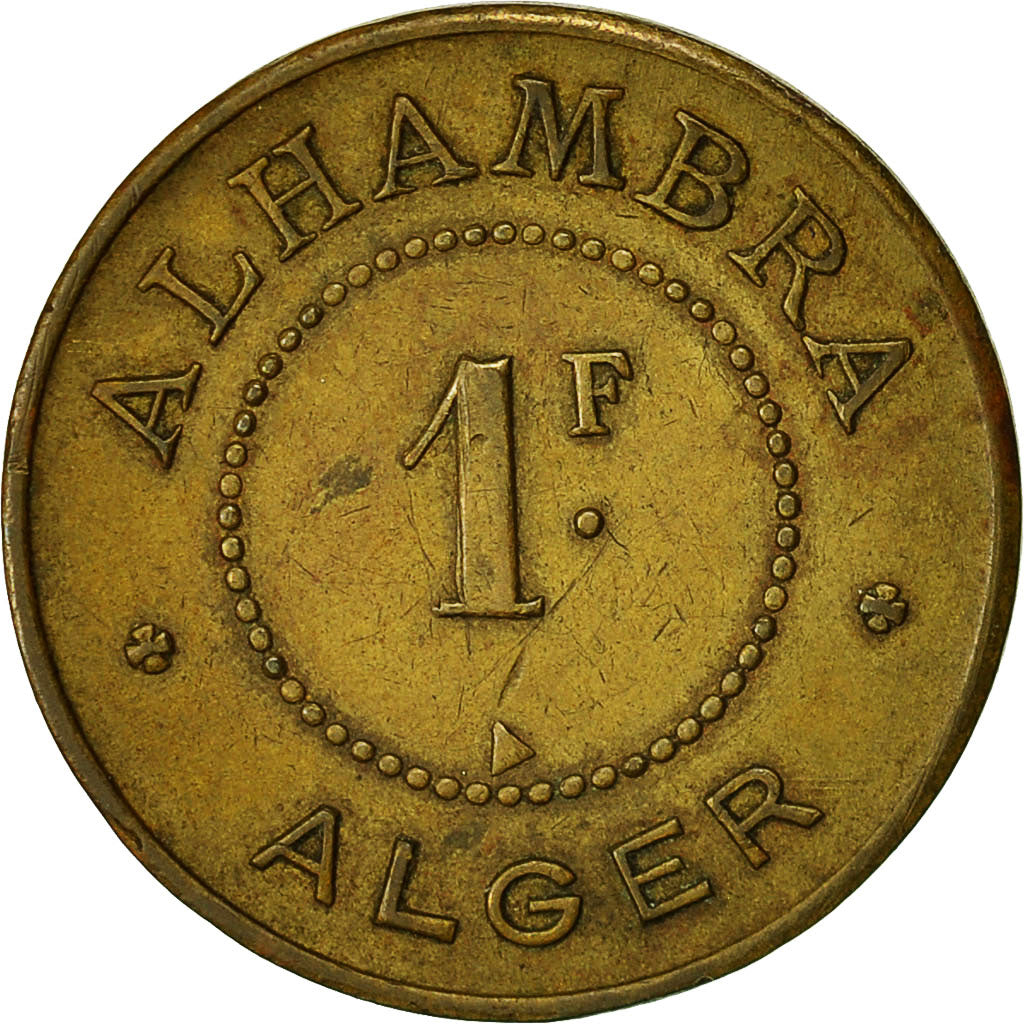 Francia, Alhambra, 1 Franc, n.d., BB+, Ottone