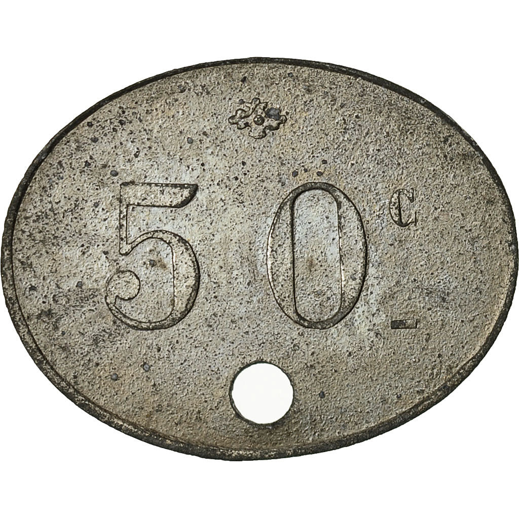Algeria, Mines de Taghit, 50 Centimes, n.d., EF(40-45), Zinc