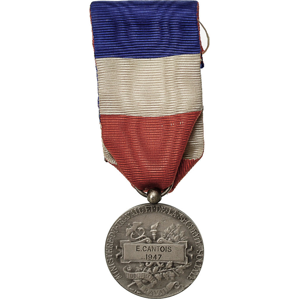Francia, Ministère du Travail et de la Sécurité Sociale, medalla, 1947