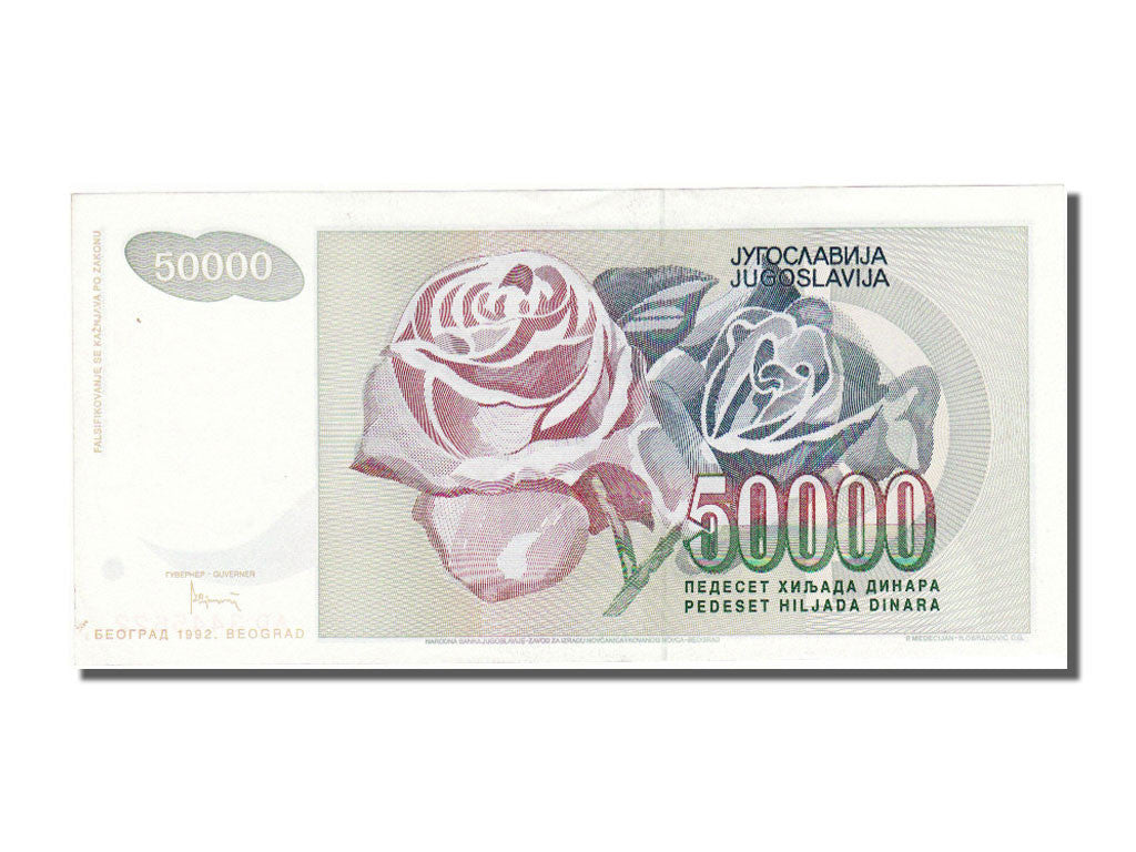 Banknote, Yugoslavia, 50,000 Dinara, 1992, UNC(65-70)