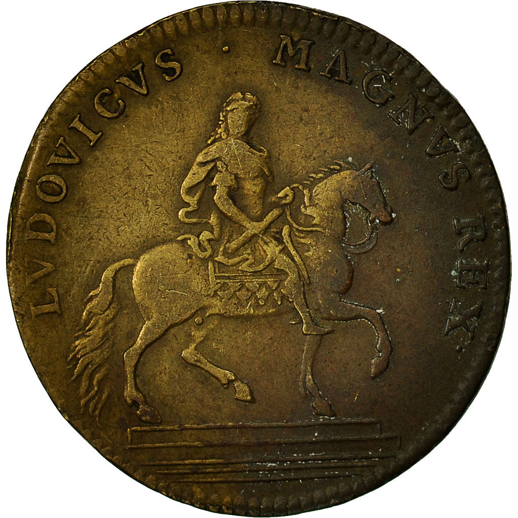France, Jeton, Louis XIV, La Ville de Paris, TTB, Laiton