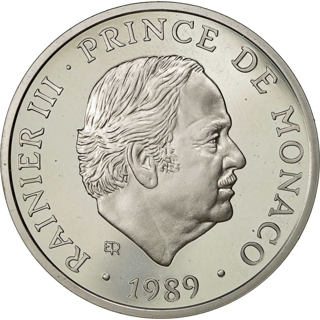 Monaco, medaglia, 40 ème Anniversaire de Rainier III, 1989, SPL, Argento