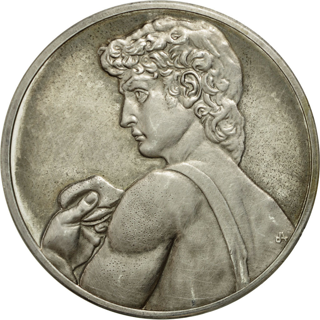 Frankreich, Medaille, David, Michel-Ange, VZ+, Silber