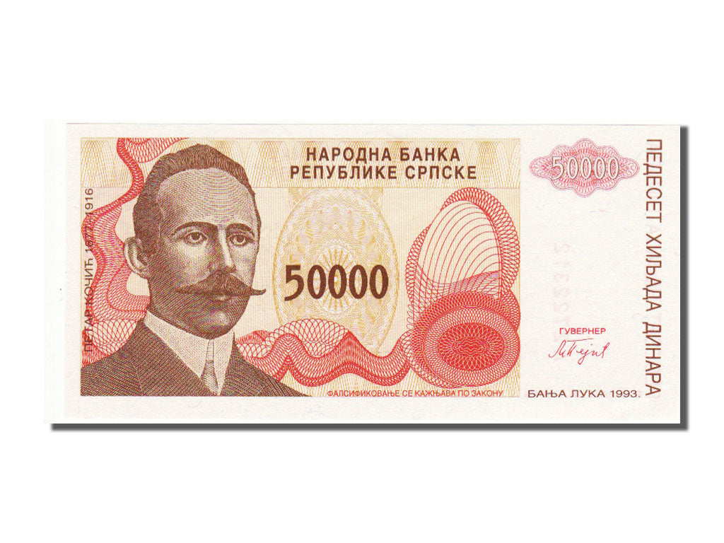 Banknote, Bosnia - Herzegovina, 50,000 Dinara, 1993, UNC(65-70)