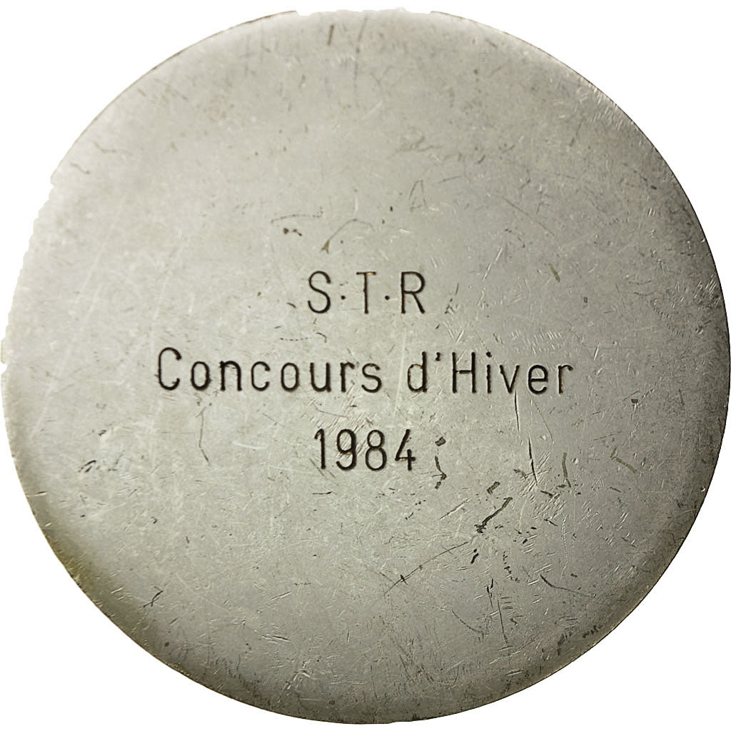 France, Medal, Prix de Tir, 1984, AU(55-58), Silvered bronze