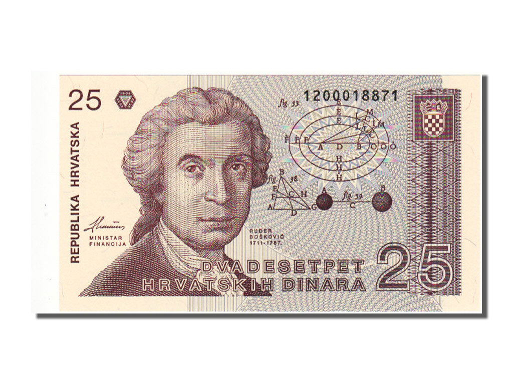 Banknote, Croatia, 25 Dinara, 1991, UNC(65-70)