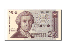 Biljet, Kroatië, 25 Dinara, 1991, NIEUW