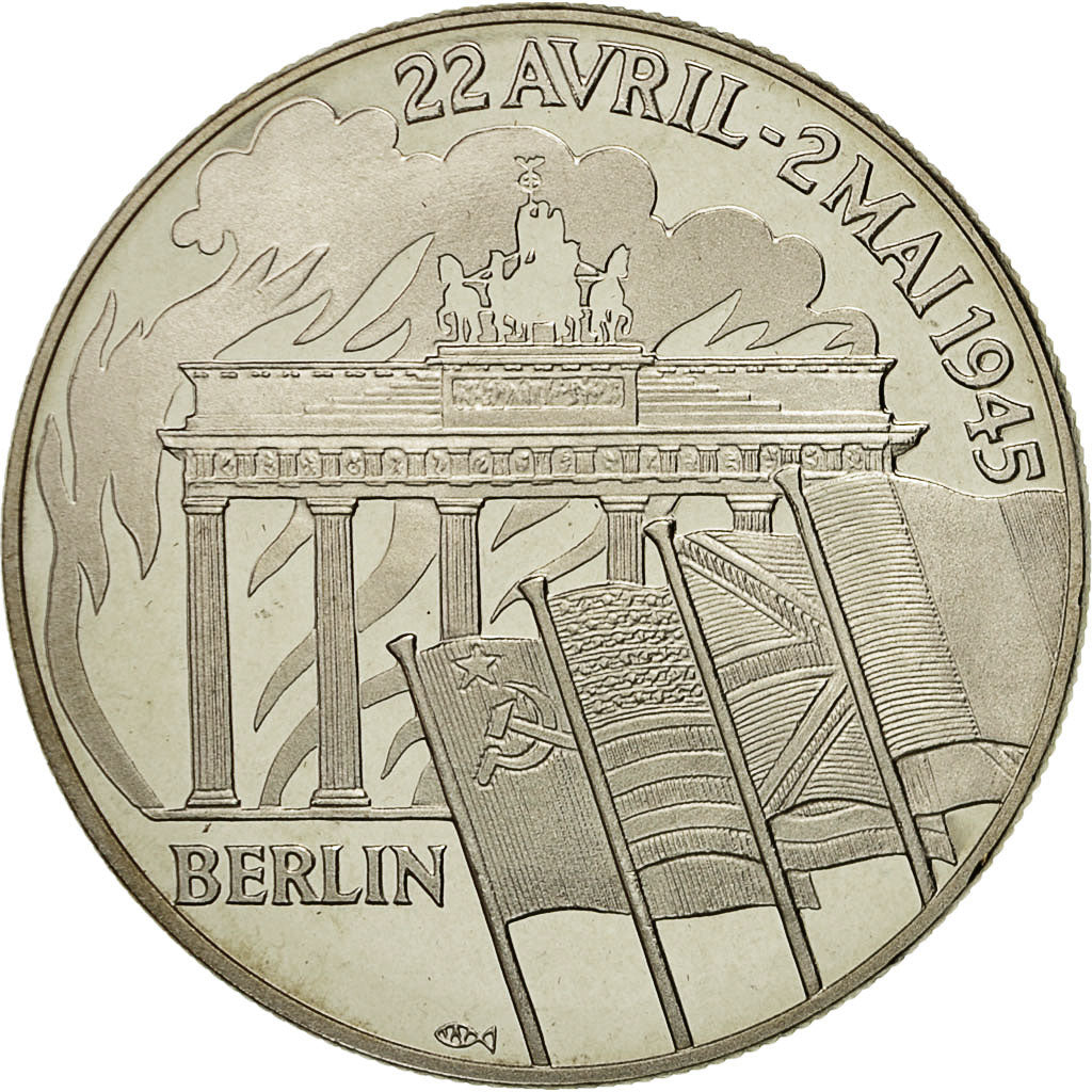Francia, medaglia, Seconde Guerre Mondiale, Berlin, 1945, SPL+, Rame-nichel