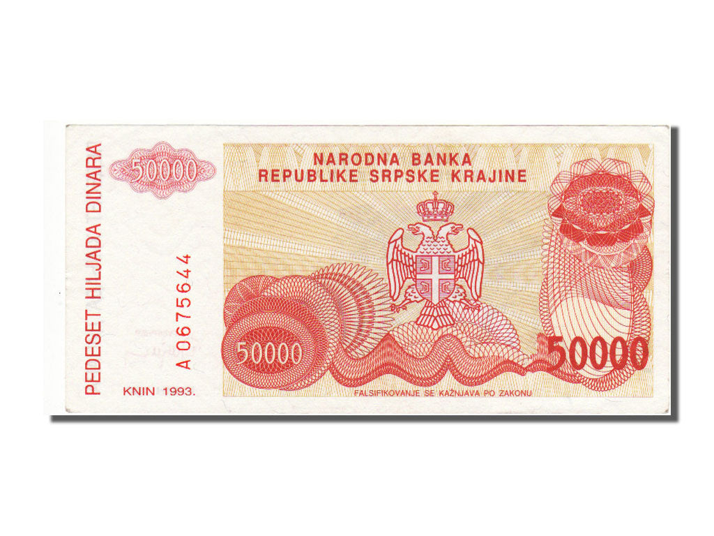 Banknote, Croatia, 50,000 Dinara, 1993, UNC(65-70)