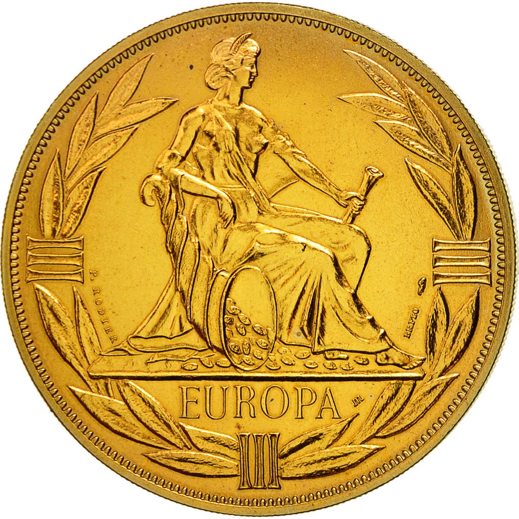 France, Médaille, Ecu Europa, 1980, Rodier, FDC, Bronze