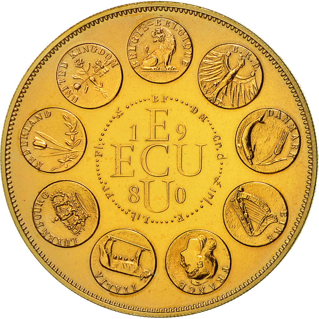France, Médaille, Ecu Europa, 1980, Rodier, FDC, Bronze