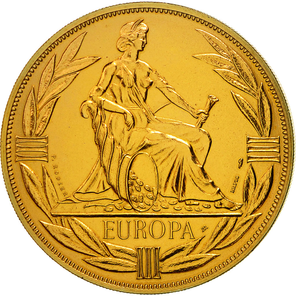 Frankrijk, Medaille, Ecu Europa, Europe Assise, 1982, Rodier, FDC, Bronze