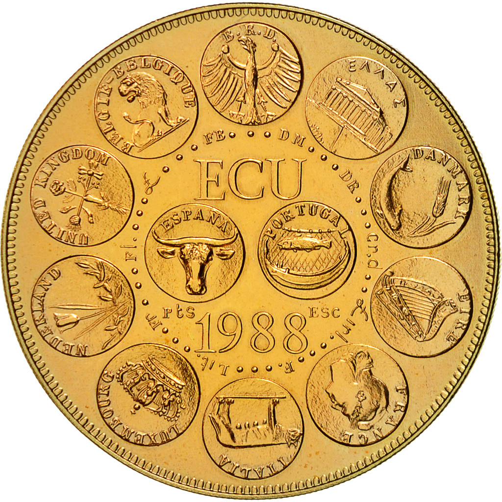 France, Medal, Ecu Europa, Marianne, 1988, Rodier, MS(65-70), Bronze