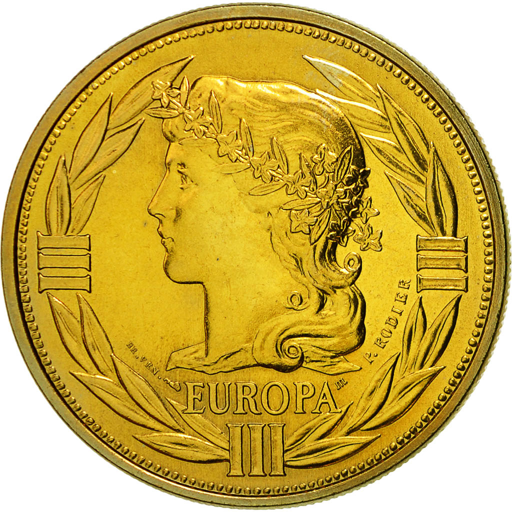 France, Medal, Ecu Europa, Marianne, 1991, Rodier, MS(65-70), Bronze