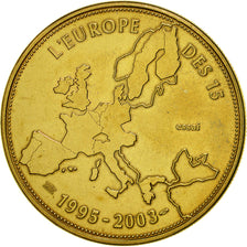 France, Médaille, L'Europe des XV, Essai, 2003, FDC, Gilt Bronze