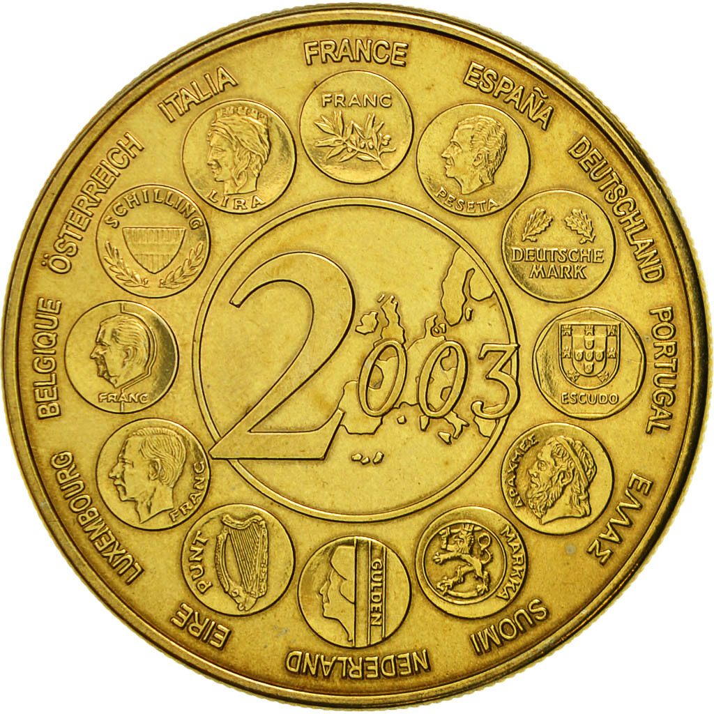 France, Médaille, L'Europe des XV, Essai, 2003, FDC, Gilt Bronze