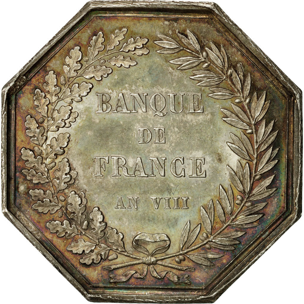 Francia, Token, Banque de France, An VIII, Dumarest, SPL-, Argento