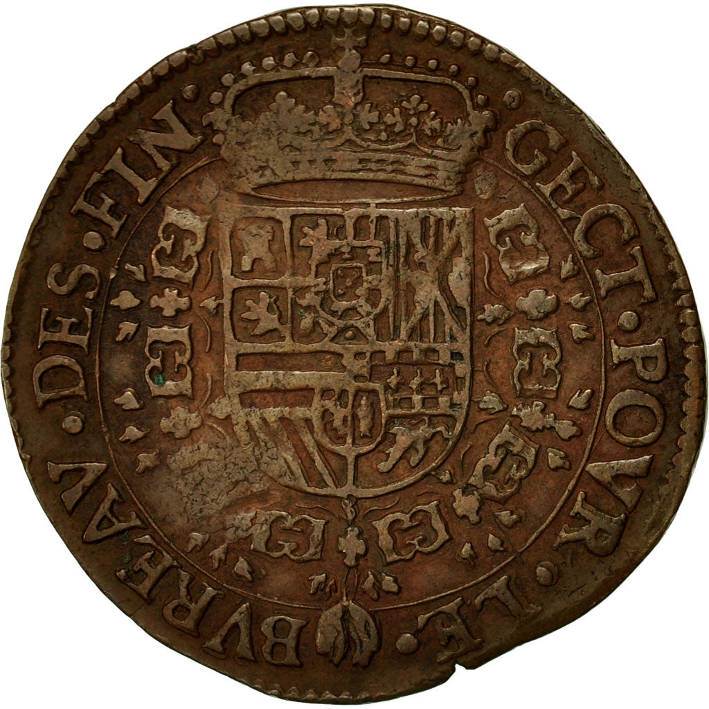 Belgio, ficha, Brabant, Charles II d'Espagne, Bureau des Finances, 1674, Rame