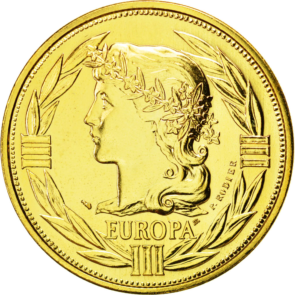 France, Médaille, Ecu Europa, Marianne, 1992, Rodier, FDC, Gilt Bronze