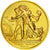 France, Medal, L'Empereur Napoléon Abdique, Denon, Restrike, MS(64), Gilt