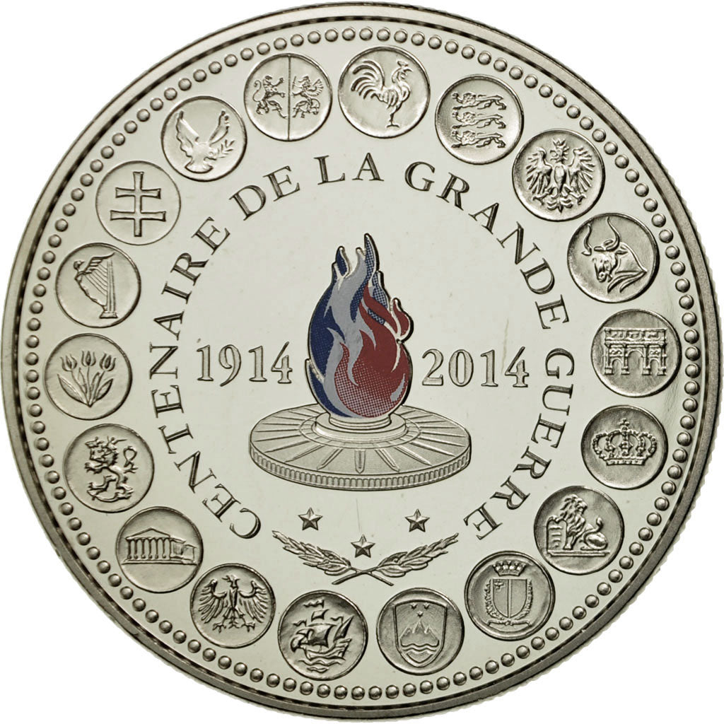 Frankrijk, Medaille, L'Europe des XXVIII, Centenaire de la Grande Guerre, FDC
