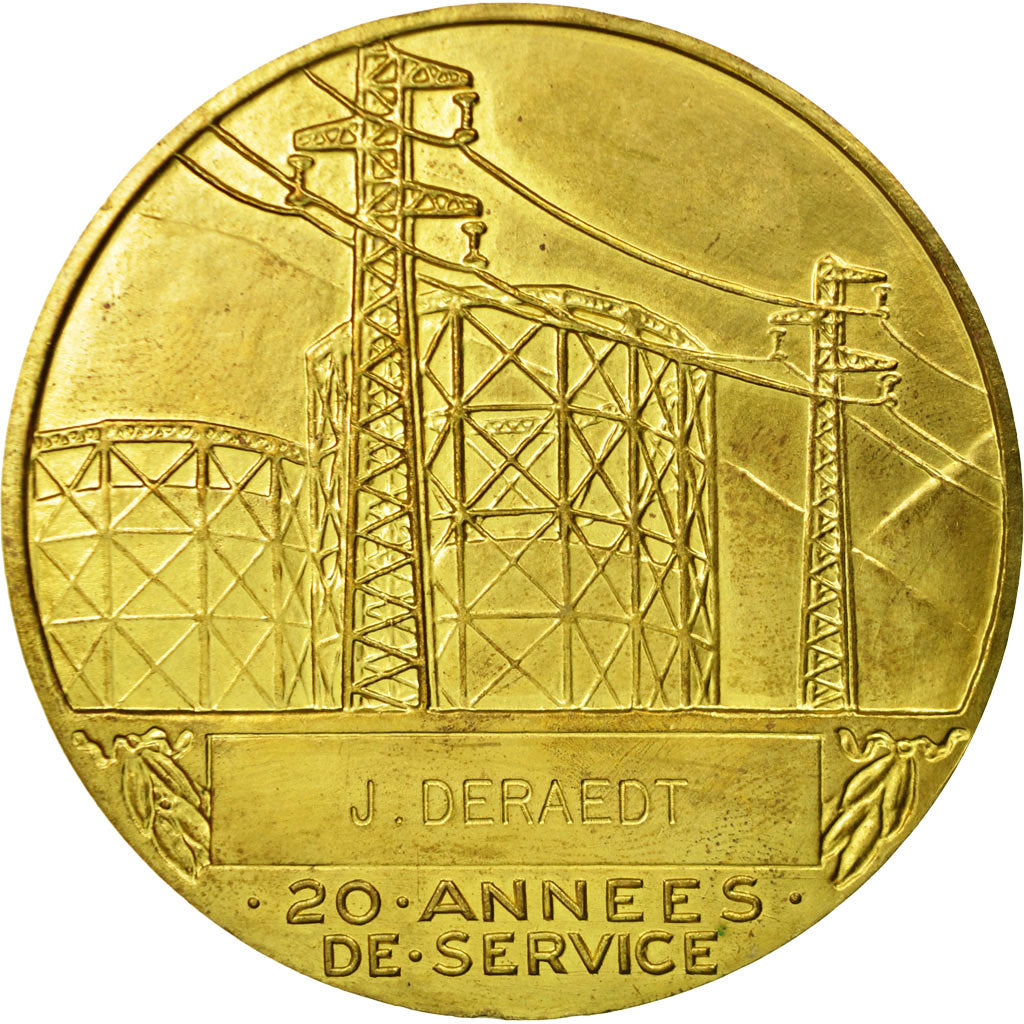 France, Medal, Électricité de France et gaz de France, Dropsy, MS(60-62), Gilt