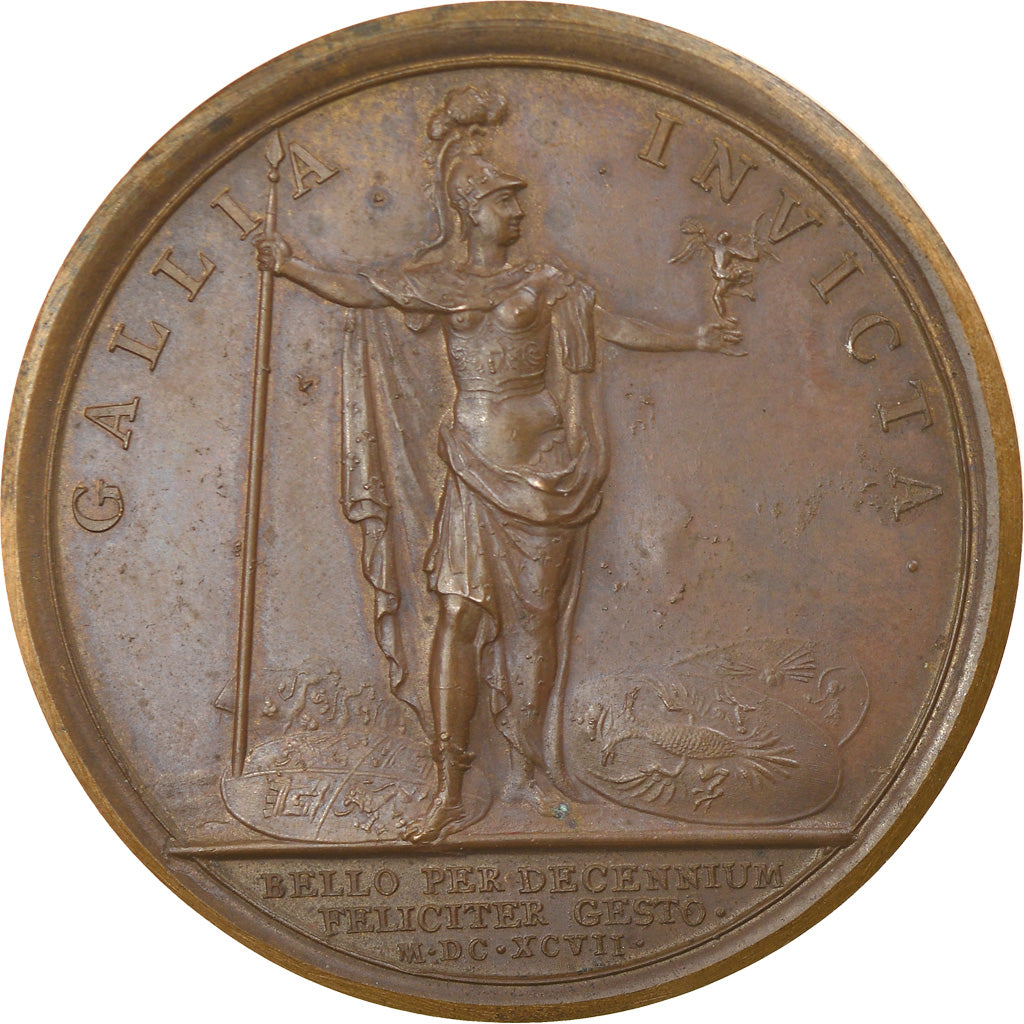 França, Medal, Louis XIV, La France toujours Victorieuse, História, 1697