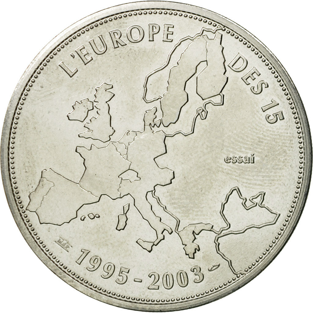France, Medal, L'Europe des XV, Essai, 2003, MS(64), Copper-nickel