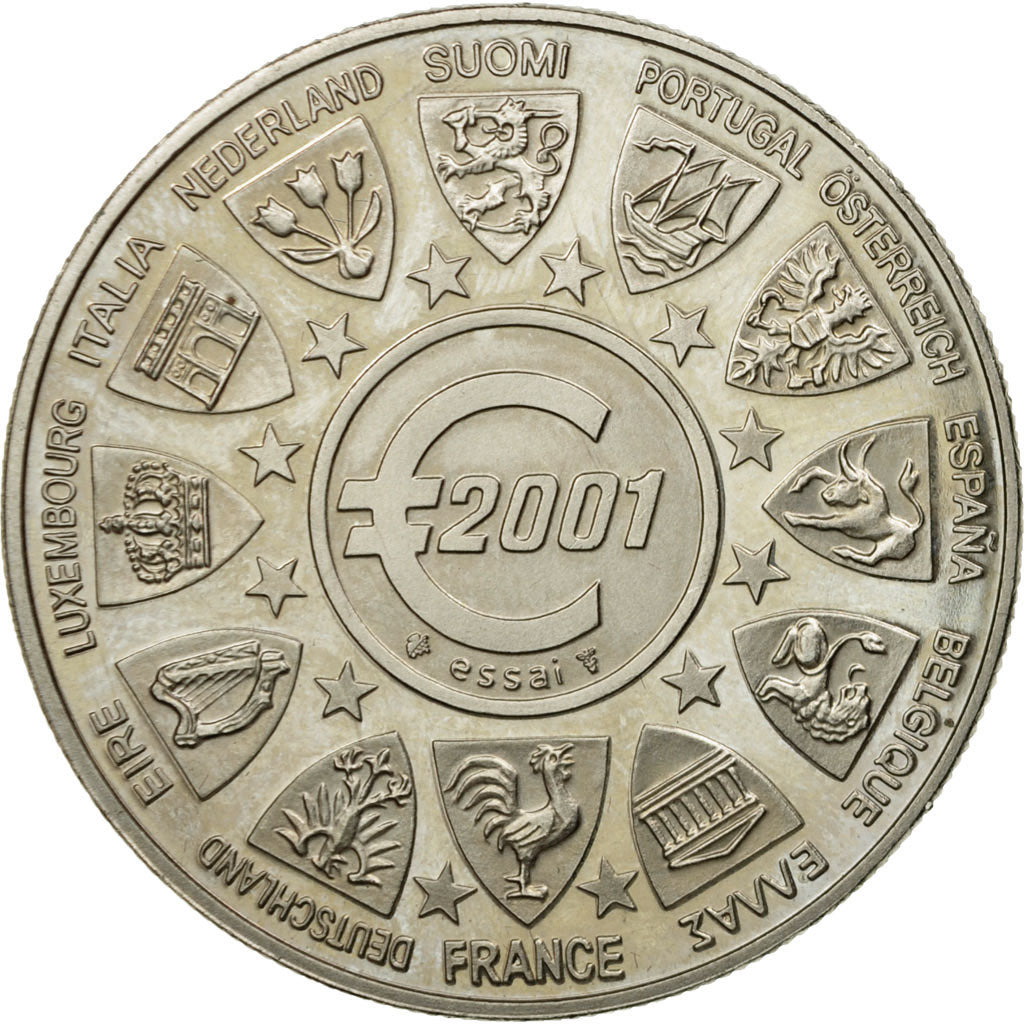 France, Medal, L'Europe, La Semeuse, 2001, MS(65-70), Copper-nickel