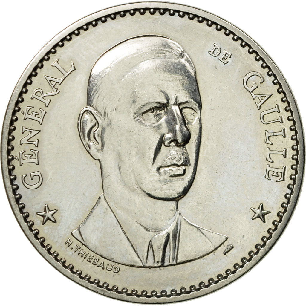 France, Medal, Général De Gaulle, Thiébaud, MS(64), Copper-nickel