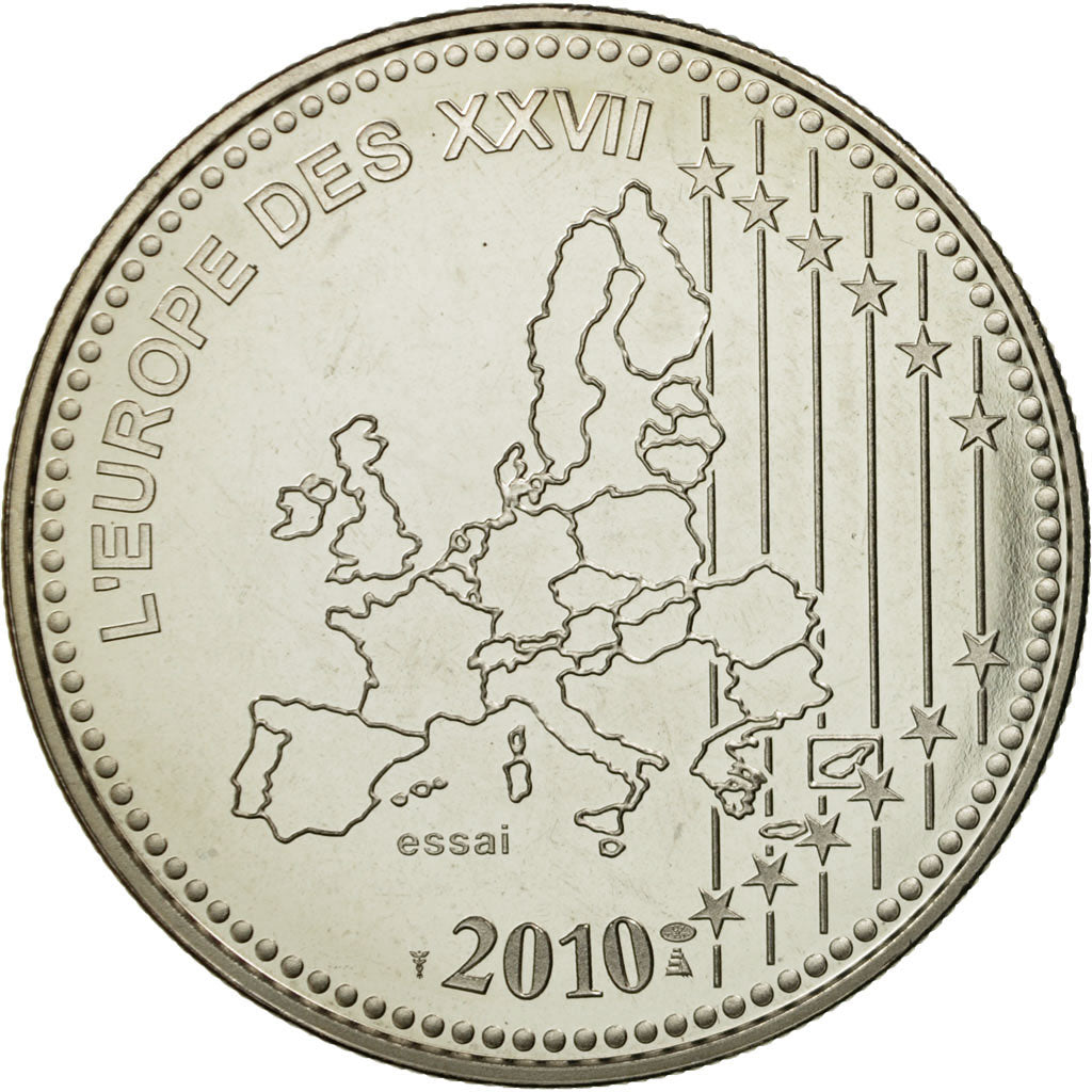 Frankrijk, Medaille, L'Europe des XXVII, 50 ans du nouveau Franc, 2010, FDC