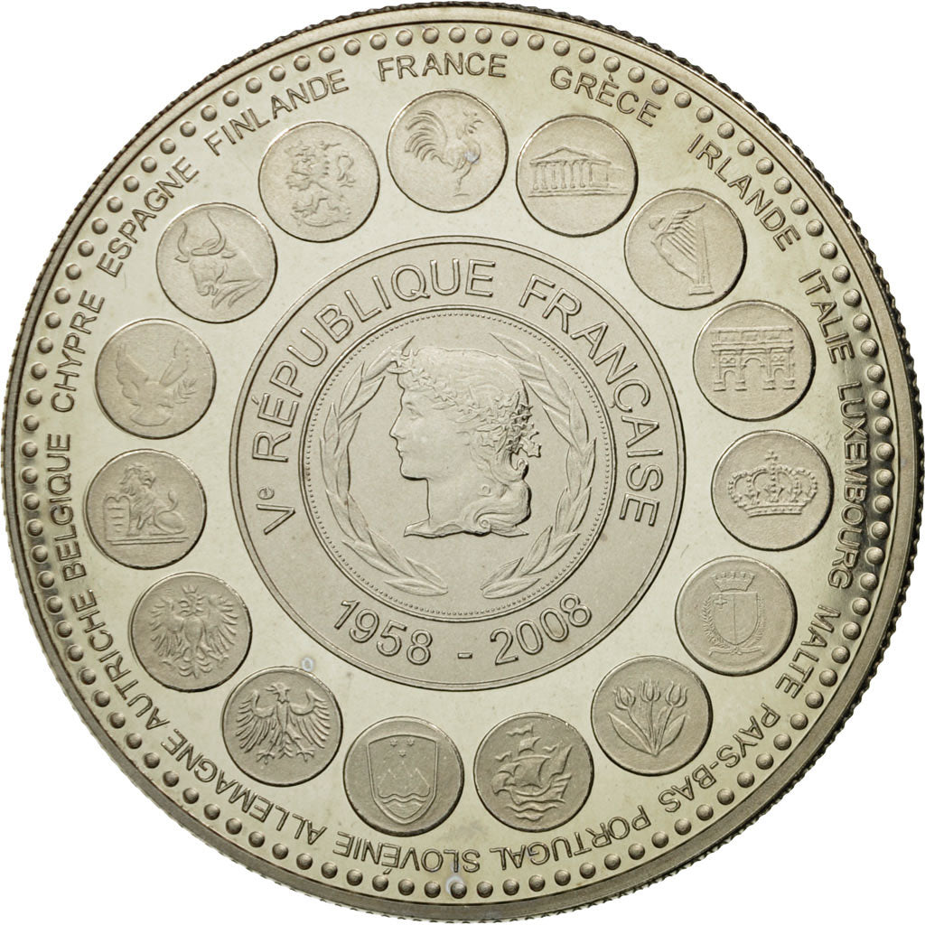 France, Medal, L'Europe des XXVII, Veme République, 2008, MS(65-70)