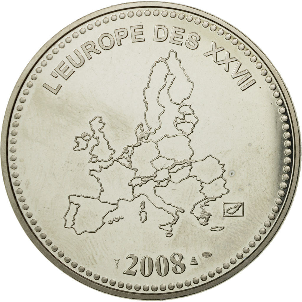 France, Medal, L'Europe des XXVII, Veme République, 2008, MS(65-70)