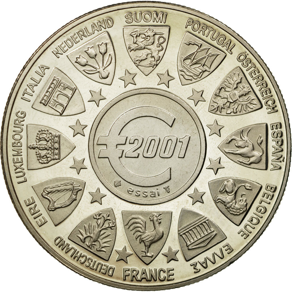 France, Medal, L'Europe, La Semeuse, 2001, MS(65-70), Copper-nickel