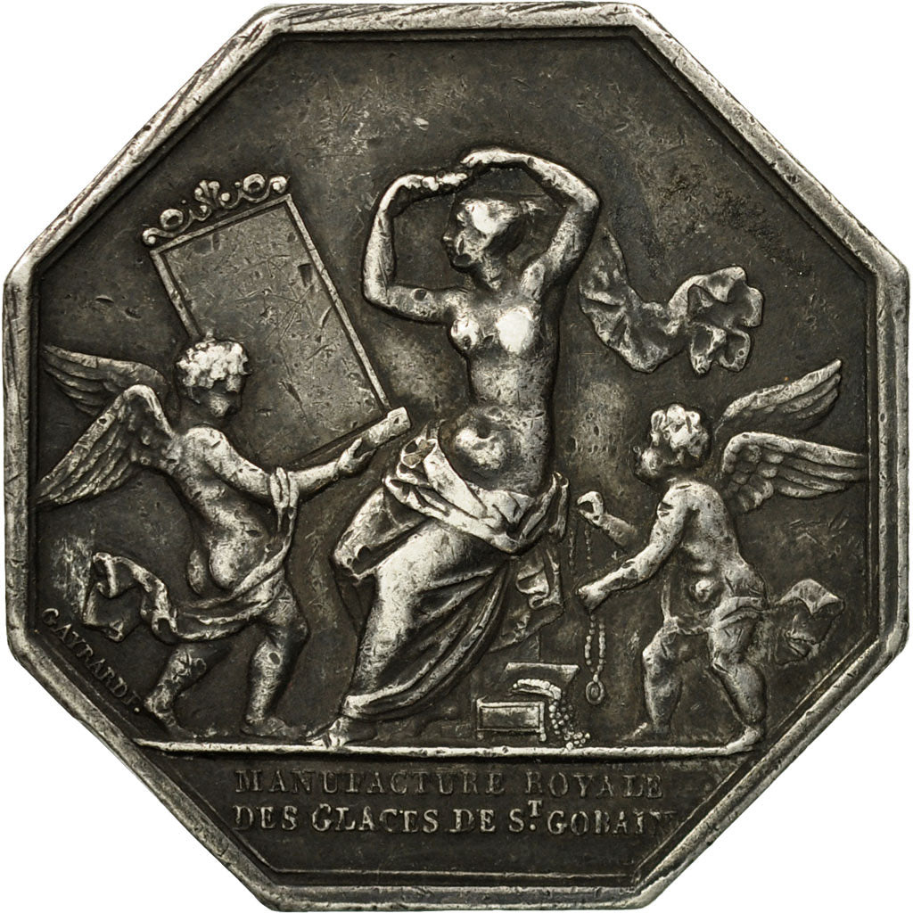 France, Jeton, Manufacture Royale des Glaces de St Gobain, 1830, Argent, TTB