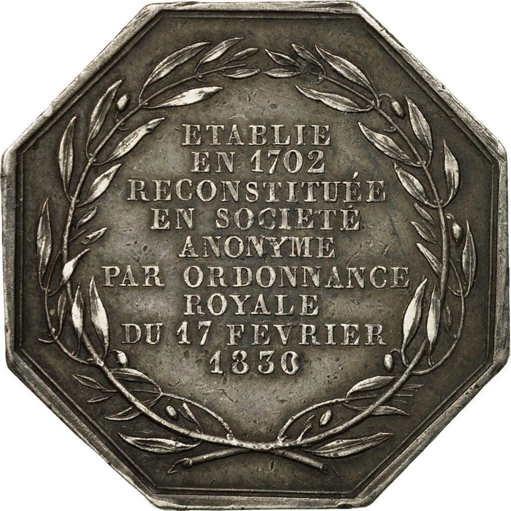 France, Jeton, Manufacture Royale des Glaces de St Gobain, 1830, Argent, TTB