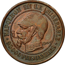 France, Jeton, Napoléon III, Satirique, Bataille de Sedan, Undated (1870)