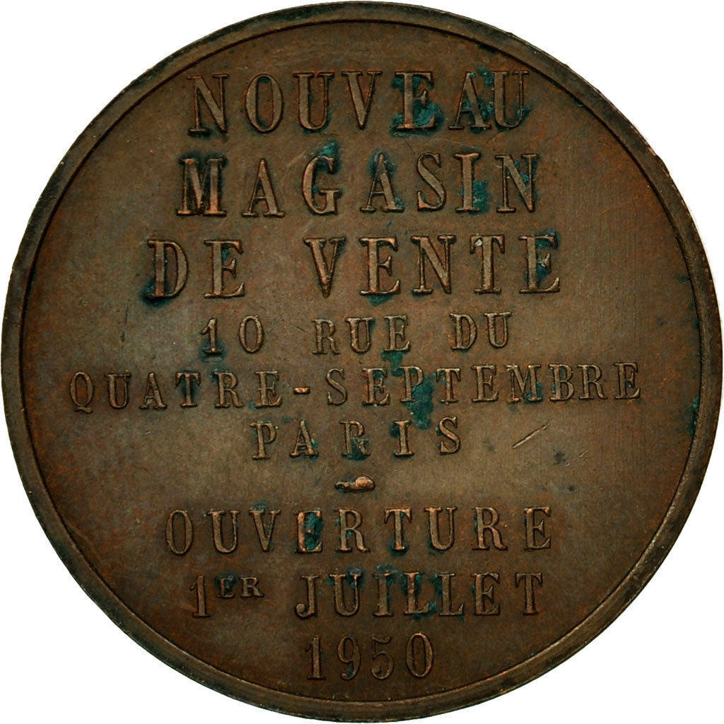 France, Jeton, Monnaie de Paris, Nouveau magasin de vente, 1950, Bronze, TTB