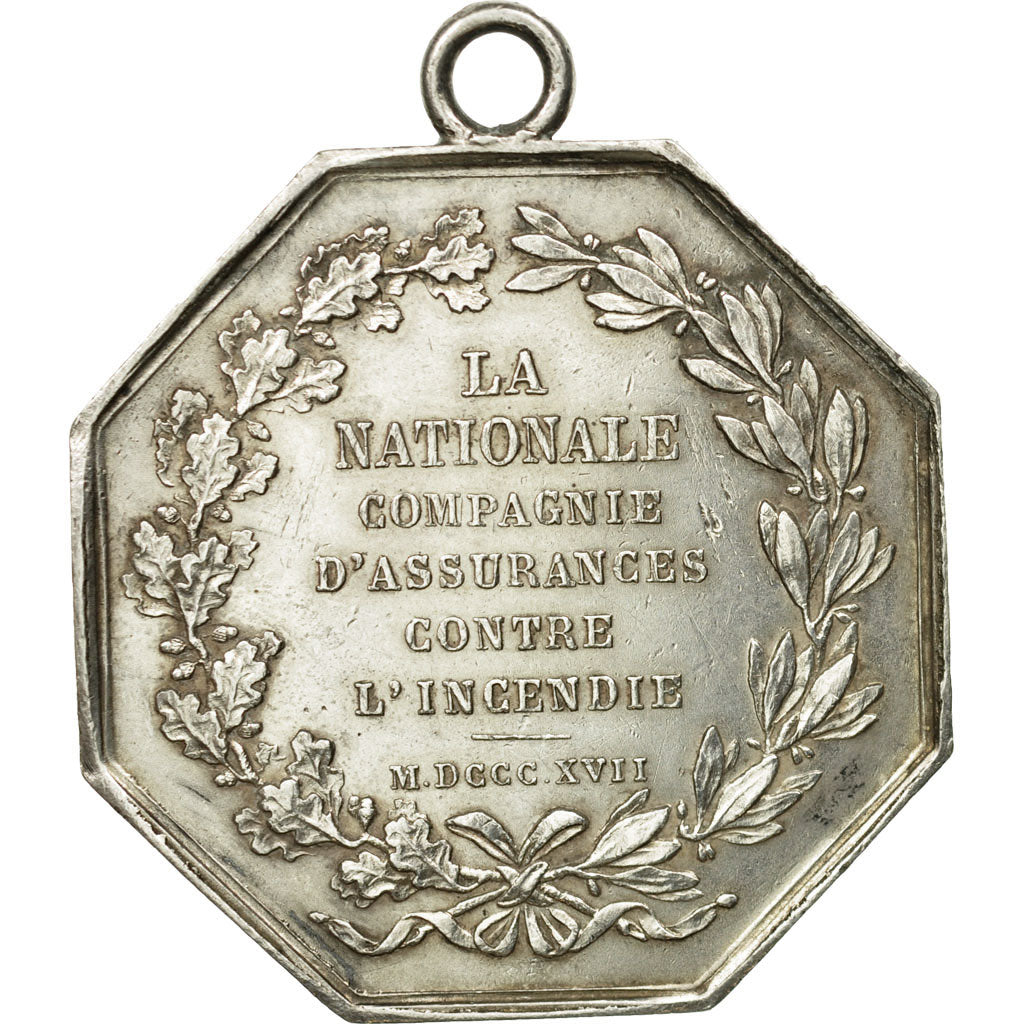 France, Jeton, La Nationale, Compagnie d'assurances contre l'incendie, 1830