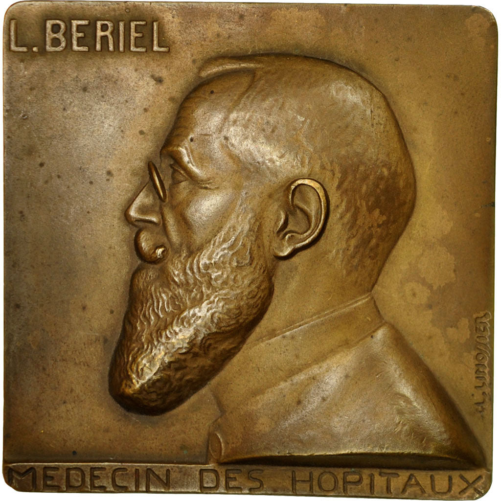 Francia, medalla, Médecine, Docteur L.Bériel, Lyon, 1934, Linossier, EBC