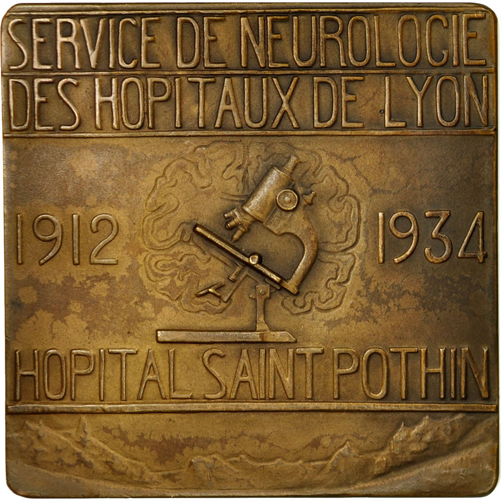 Francia, medalla, Médecine, Docteur L.Bériel, Lyon, 1934, Linossier, EBC