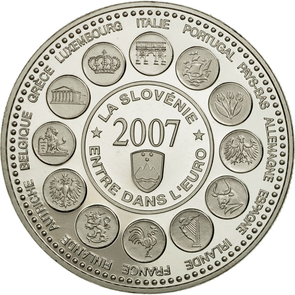 Frankreich, Medaille, L'Europe des XXVII, La Slovénie entre dans l'Euro, UNZ+