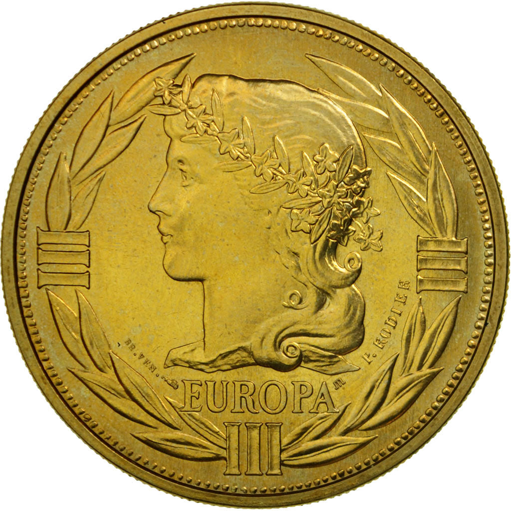 Francia, medalla, Ecu Europa, Marianne, 1992, Rodier, FDC, Cobre - níquel
